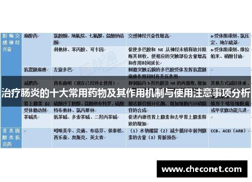 治疗肠炎的十大常用药物及其作用机制与使用注意事项分析 治疗肠炎的十大常用药物及其作用机制与使用注意事项分析